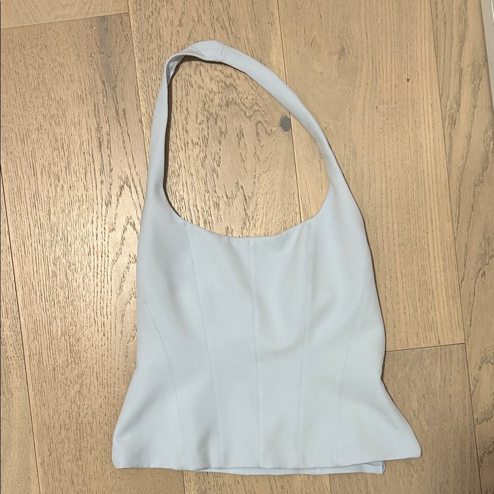 Zara Light Blue Corset Halter Top